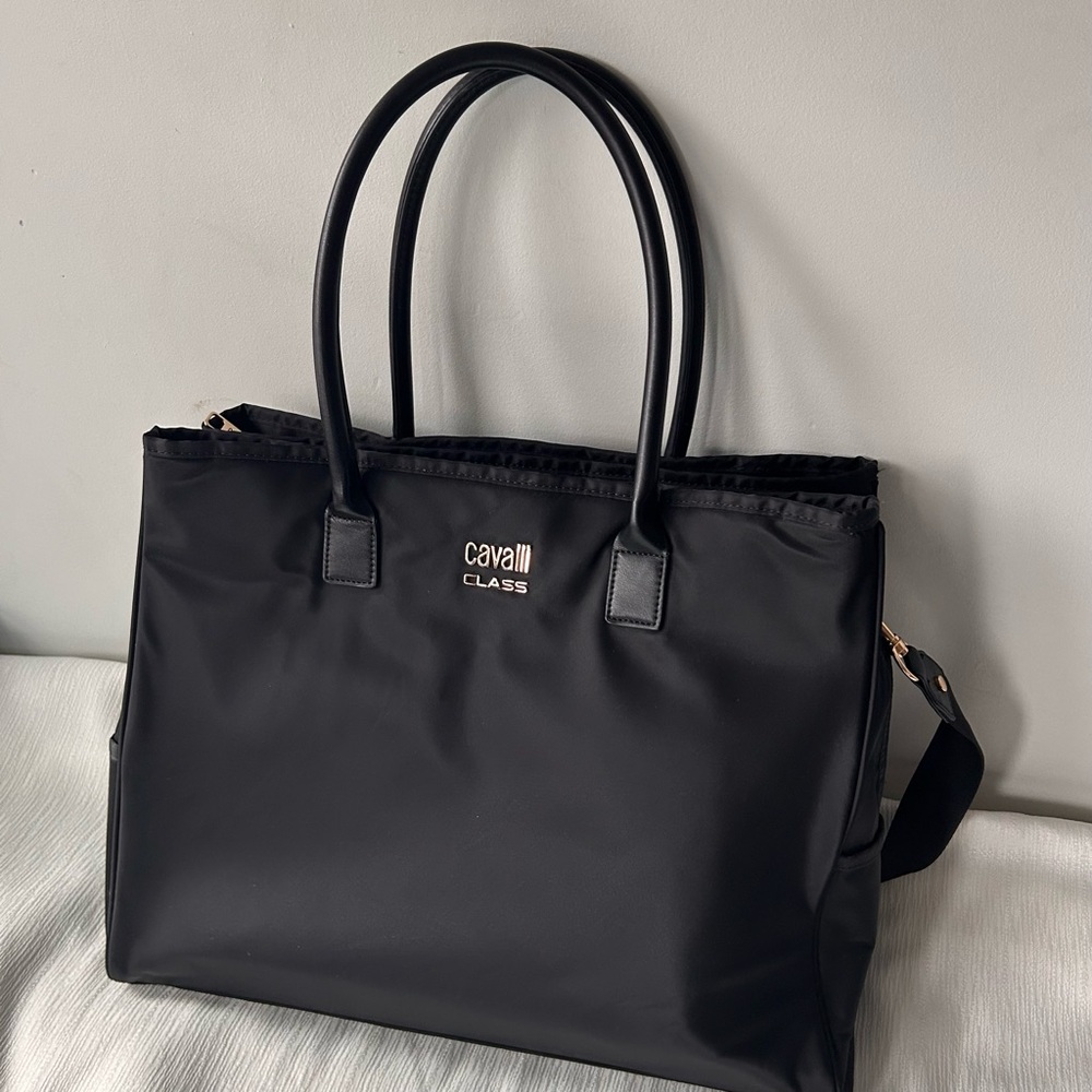 Cavalli Class Black Tote Bag – Excellent Condition – Designer Shoulder Bag